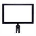 Vic Crowd Control Inc VIP Crowd Control 1713 17 x 11 in. Sign Mount with Landscape Sign Frame - Black Finish 1713